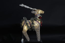 DKD Home Decor Reno Navidad Natural Blanco LED Ratán 10 x 45 x 40 cm