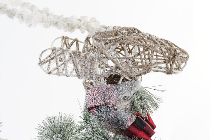 DKD Home Decor Reno Navidad Natural Blanco LED Ratán 10 x 45 x 40 cm