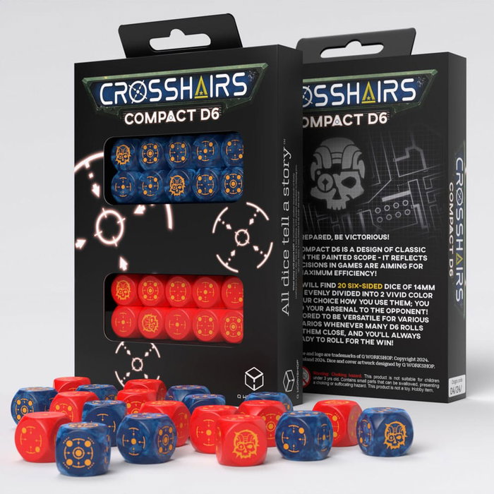 Crosshairs Compact D6 Pack de Dados Cobalt&Red (20) Crosshairs Compact D6 Pack de Dados Cobalt&Red (20)