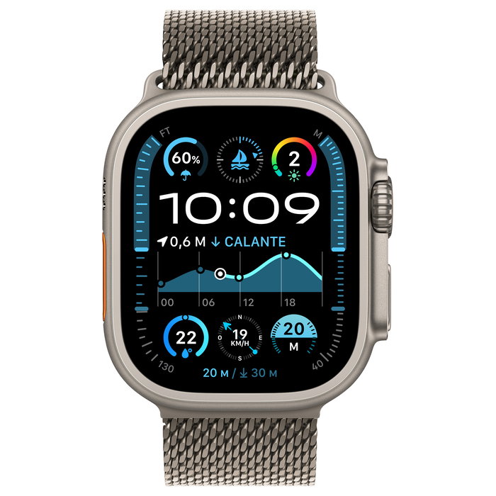 Apple Watch Ultra 2 GPS + Cellular 49mm Caja Titanio Natural con Correa Milanese Loop Titanio Natural - Talla M