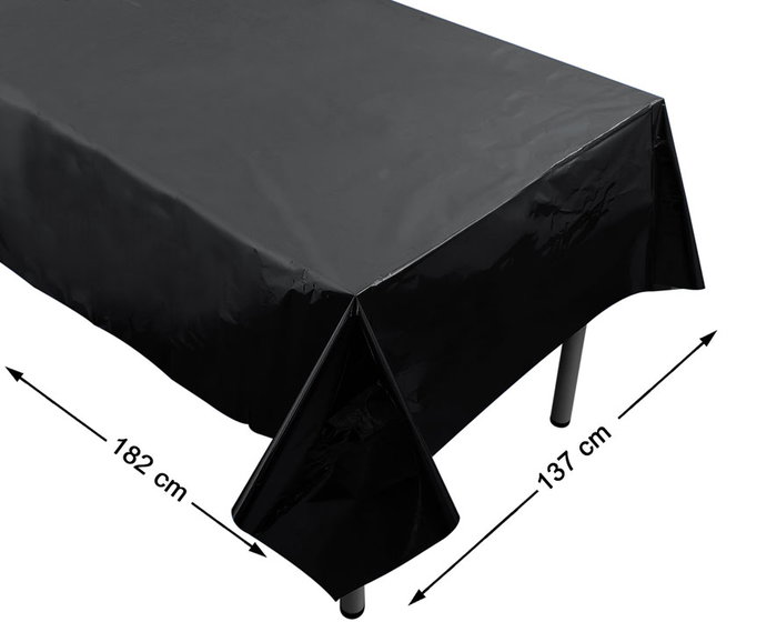 GALA Mantel Negro para Eventos Elegantes 137x182 cm - Fiestas Góticas, Cenas de Gala, Halloween, Minimalista GALA Mantel Negro para Eventos Elegantes 137x182 cm - Fiestas Góticas, Cenas de Gala, Halloween, Minimalista