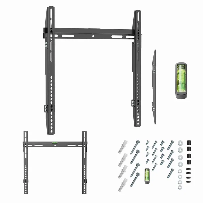 Gembird WM-55F-03 Soporte de Pared para TV de 32-55 Pulgadas (81-140 cm) Negro, Acero, Compatible VESA 400x400 mm