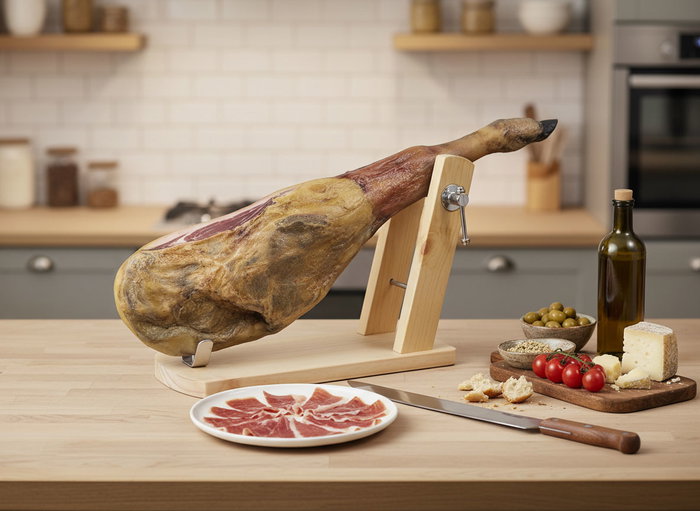 Soporte Jamonero Pino Quttin Inde 45 x 9 x 23 cm (6 Unidades)