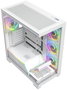 Modecom Volcano Stellar Plus ARGB 8F Midi Tower Caja PC Blanca, ATX, 8 Ventiladores ARGB, Cristal Templado