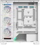 Modecom Volcano Stellar Plus ARGB 8F Midi Tower Caja PC Blanca, ATX, 8 Ventiladores ARGB, Cristal Templado