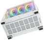 Modecom Volcano Stellar Plus ARGB 8F Midi Tower Caja PC Blanca, ATX, 8 Ventiladores ARGB, Cristal Templado