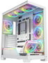 Modecom Volcano Stellar Plus ARGB 8F Midi Tower Caja PC Blanca, ATX, 8 Ventiladores ARGB, Cristal Templado