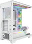 Modecom Volcano Stellar Plus ARGB 8F Midi Tower Caja PC Blanca, ATX, 8 Ventiladores ARGB, Cristal Templado