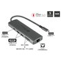 Alcasa HUB-C001A USB-C Hub 10 Puertos con 2xHDMI, 1xDP, 2xUSB 3.0 y Lector de Tarjetas, Antracita