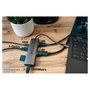 Alcasa HUB-C001A USB-C Hub 10 Puertos con 2xHDMI, 1xDP, 2xUSB 3.0 y Lector de Tarjetas, Antracita