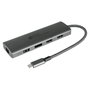 Alcasa HUB-C001A USB-C Hub 10 Puertos con 2xHDMI, 1xDP, 2xUSB 3.0 y Lector de Tarjetas, Antracita