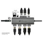 Alcasa HUB-C001A USB-C Hub 10 Puertos con 2xHDMI, 1xDP, 2xUSB 3.0 y Lector de Tarjetas, Antracita