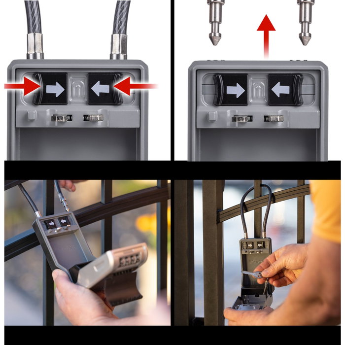 Master Lock 5482EURD Caja de llaves con soporte de cable flexible