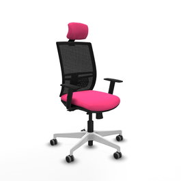PIQUERAS Y CRESPO Silla de oficina Yunquera Rosa y Negro
