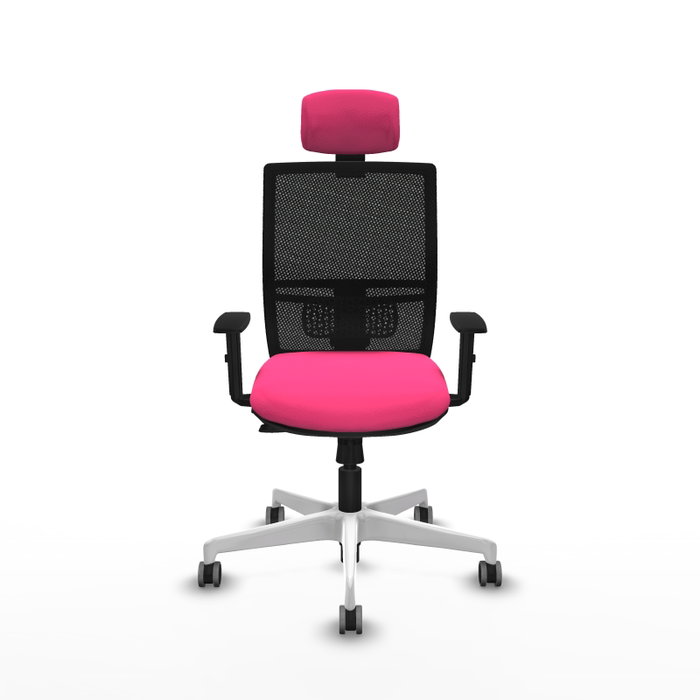 PIQUERAS Y CRESPO Silla de oficina Yunquera Rosa y Negro