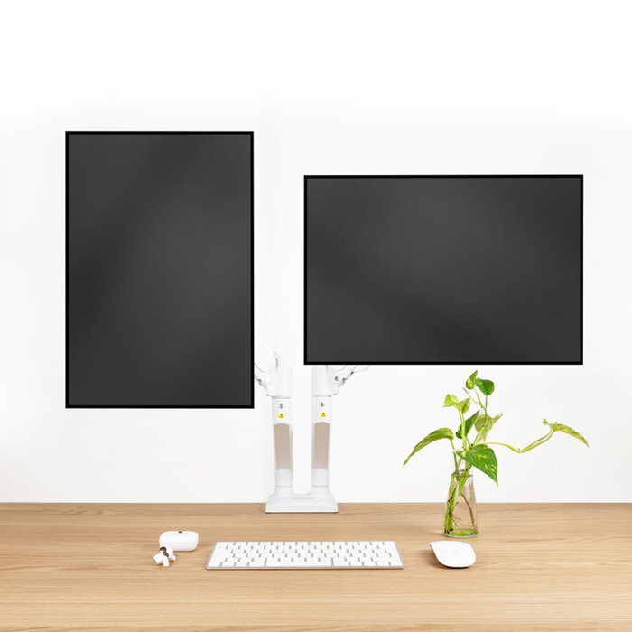 Tooq Soporte de Mesa para 2 Monitores DB1434TNR-W Blanco