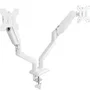 TooQ Soporte de Mesa para 2 Monitores DB1434TNR-W Giratorio Inclinable Blanco para Pantallas de 13" a 34" hasta 10kg por Brazo