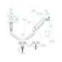 Tooq Soporte de Mesa para 2 Monitores DB1434TNR-W Blanco