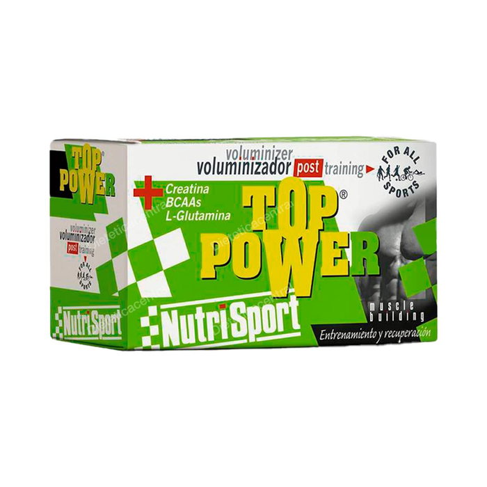 NUTRISPORT Top Power Chocolate Complemento Alimenticio Proteico para Deportistas 24 Sobres con Creatina y BCAA NUTRISPORT Top Power Chocolate Complemento Alimenticio Proteico para Deportistas 24 Sobres con Creatina y BCAA