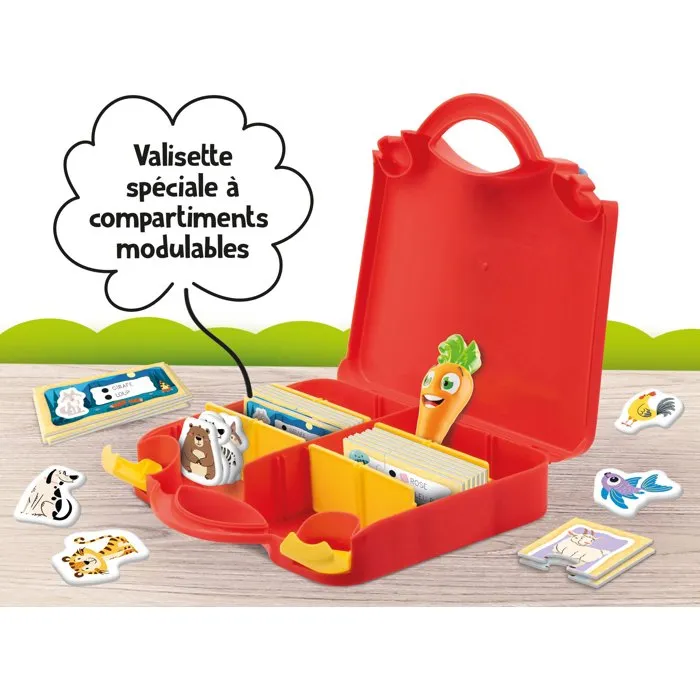 Liscianigiochi Maleta Enciclopédica de Animales CAROTINA con Bolígrafo Parlante, Cuestionario y Escritorio Portátil - LIS8008324112302 - Para 3+ Años