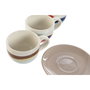 DKD Home Decor Set de Café Teide 6 Piezas Azul, Verde, Amarillo y Lila