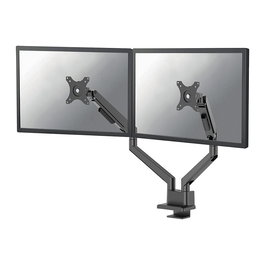 Neomounts DS70-250BL2 Brazo de monitor doble, soporte de escritorio para 2 pantallas de 17 a 32 pulgadas, 9 kg, inclinación, giro y rotación 360°, negro