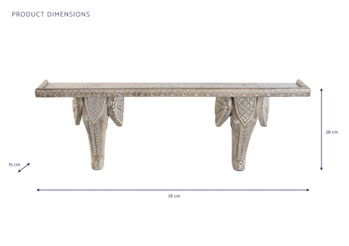 DKD Home Decor Estantería Indio RK 22 Natural Blanco Mango 15 x 28 x 78 cm DKD Home Decor Estantería Indio RK 22 Natural Blanco Mango 15 x 28 x 78 cm