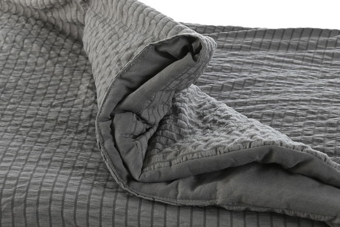 DKD Home Decor Colcha Boho Gris Poliester 260 x 180 cm (2 Unidades) Colección 1c25