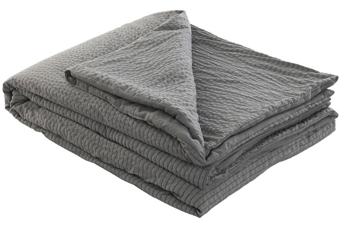 DKD Home Decor Colcha Boho Gris Poliester 260 x 180 cm (2 Unidades) Colección 1c25