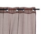 Cortina 140 x 260 cm Giftdecor con 6 Ollados, Rejilla, 100% Poliéster, Color Marrón (Set de 6)
