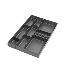 HERRAJES ALK Cubertero Modular de Aluminio Antracita para Cajón 471mm