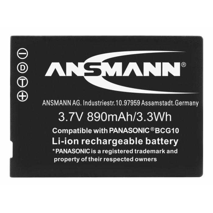 Ansmann A-Pan BCG10 Batería de repuesto de ion de litio, 900 mAh