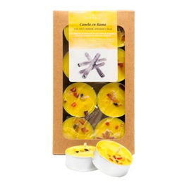 CANVELA Caja Regalo 8 Uds Velas de Té Perfumada Canela en