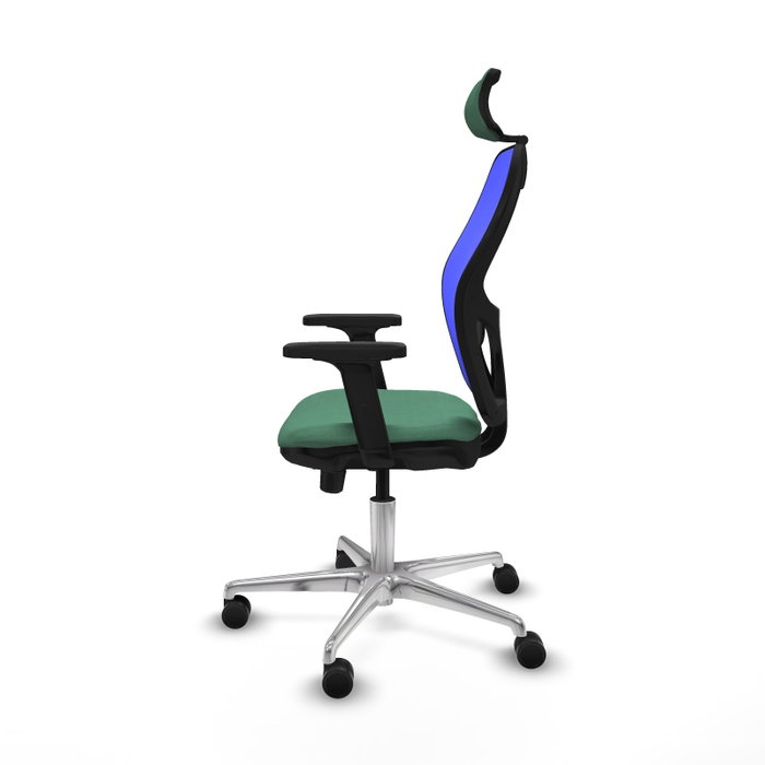 PIQUERAS Y CRESPO Silla de oficina Jorquera con mecanismo Sincro/Traslack, Verde esmeralda y Azul PIQUERAS Y CRESPO Silla de oficina Jorquera con mecanismo Sincro/Traslack, Verde esmeralda y Azul