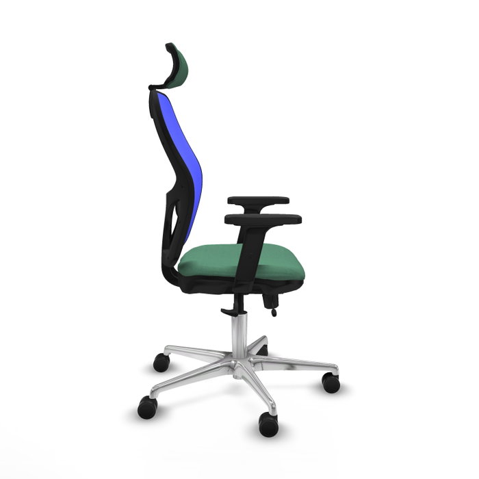 PIQUERAS Y CRESPO Silla de oficina Jorquera con mecanismo Sincro/Traslack, Verde esmeralda y Azul PIQUERAS Y CRESPO Silla de oficina Jorquera con mecanismo Sincro/Traslack, Verde esmeralda y Azul