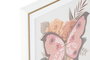 DKD Home Decor Cuadro Mariposa Rosa Azul Amarillo Verde Cristal Ps 40 x 40 x 2.7 cm (4 Unidades)