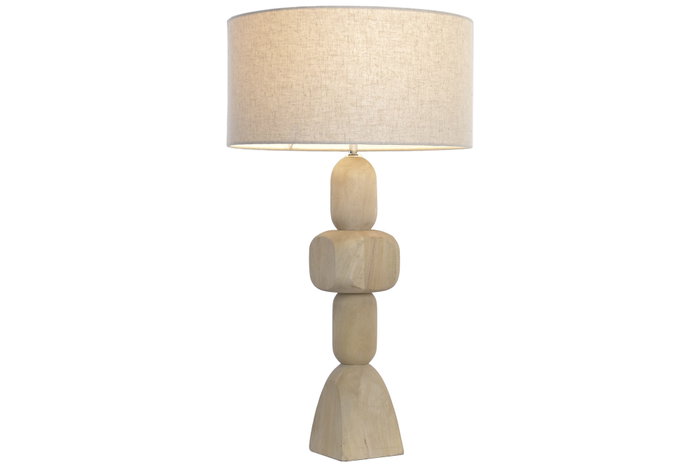 DKD Home Decor Lámpara de pie Mango y Lino Marrón claro DKD Home Decor Lámpara de pie Mango y Lino Marrón claro