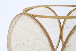 DKD Home Decor Yejun Portavela Oriental Marron Bambu Cristal 42 x 42 x 55 cm