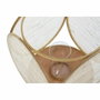DKD Home Decor Portavelas de Bambú y Cristal 42x42x55 Marrón Natural