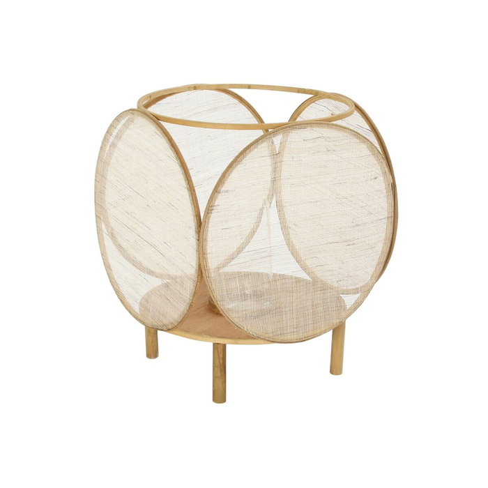 DKD Home Decor Portavelas de Bambú y Cristal 42x42x55 Marrón Natural DKD Home Decor Portavelas de Bambú y Cristal 42x42x55 Marrón Natural