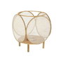 DKD Home Decor Portavelas de Bambú y Cristal 42x42x55 Marrón Natural