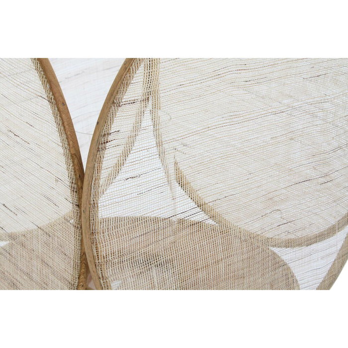 DKD Home Decor Portavelas de Bambú y Cristal 42x42x55 Marrón Natural DKD Home Decor Portavelas de Bambú y Cristal 42x42x55 Marrón Natural