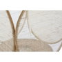 DKD Home Decor Portavelas de Bambú y Cristal 42x42x55 Marrón Natural