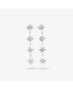 Radiant Pendientes Colgantes Silver STARS Gris