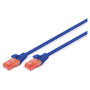 Digitus Cable de conexión CAT 6 U/UTP DK-1617-0025/B, 0,25m, Azul