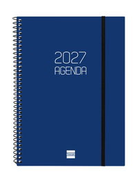 Finocam Agenda Anual 2027 Catalán Espiral Basic Opaque Azul