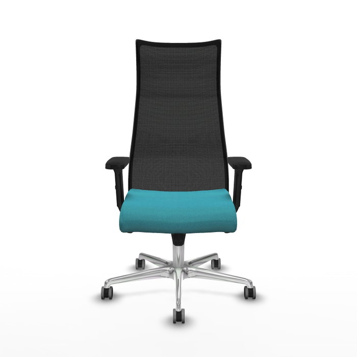 PIQUERAS Y CRESPO Sillón Albacete Turquesa/Negro con Mecanismo Sincro y Base de Aluminio PIQUERAS Y CRESPO Sillón Albacete Turquesa/Negro con Mecanismo Sincro y Base de Aluminio