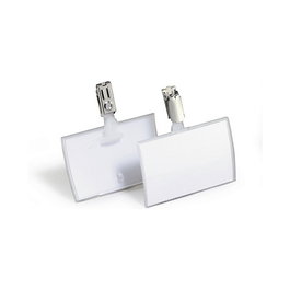 Durable 8216-19 Portanombres Plegable con Clip Giratorio, 25 unidades