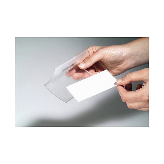 Durable 8216-19 Portanombres Plegable con Clip Giratorio, 25 unidades