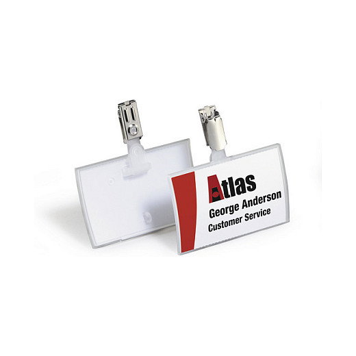Durable 8216-19 Portanombres Plegable con Clip Giratorio, 25 unidades